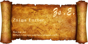 Zsiga Eszter névjegykártya
